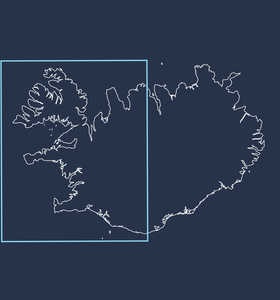 Carte fjords de l'Ouest en Islande