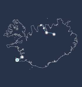 Carte voyage Islande - © 66 Nord Carte voyage Islande