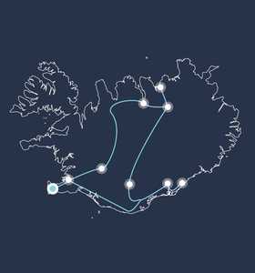Carte voyage Islande - © 66 Nord Carte voyage Islande