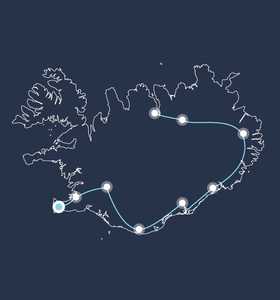 Carte voyage Islande - © 66 Nord Carte voyage Islande