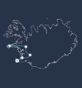 Carte voyage Islande