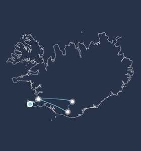 Carte voyage Islande © 66 Nord Carte voyage Islande