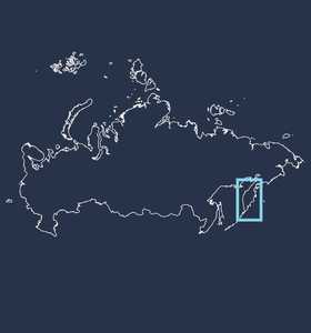 Carte voyage Russie, Kamchatka