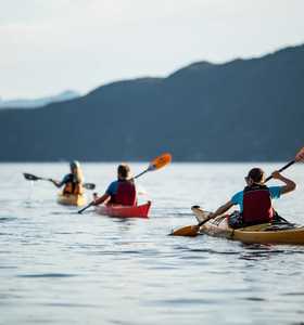 Kayak de mer en Norvège près de Jondal