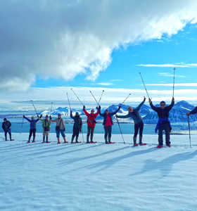 Photo de groupe au Spitzberg © Sevaux Maud Photo de groupe au Spitzberg