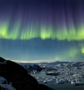 Photographe sous les aurores au groenland
