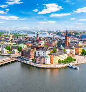 Vue aérienne de Stockholm