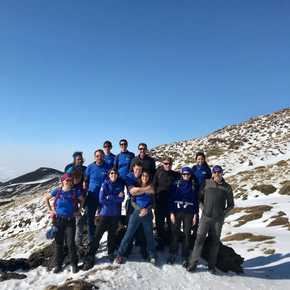 Equipe Altaï Italia au sommet de l'Etna enneigé