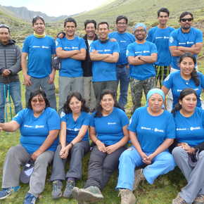Notre équipe locale au Pérou en montagne