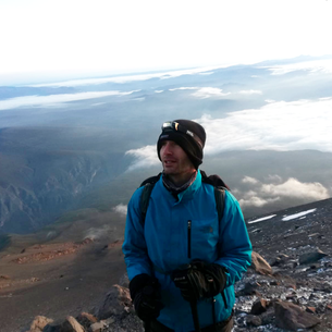 Béranger lors de l'ascension du volcan Misti au Pérou
