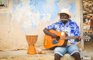 Musicien dans la rue de Boa Vista