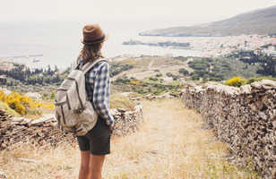 Randonneuse sur les sentiers de Grèce, Andros