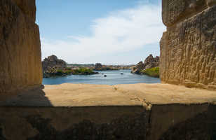 Vue sur le Nil depuis le temple de Philae