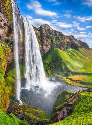 Cascade fantastique de Seljalandsfoss