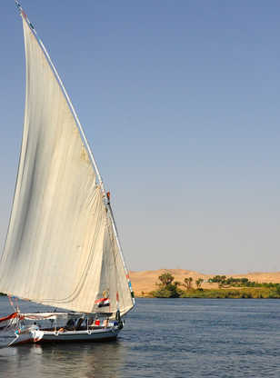 Descente du Nil en felouque en Egypte