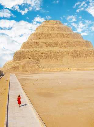 Visite d'une pyramide Djoser, Saqqarah, Mem