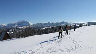 En ski dans le Vercors l'hiver