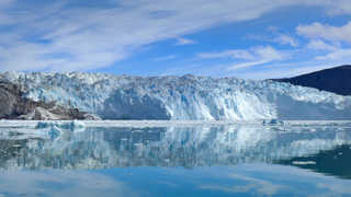 Front du glacier Eqi au Groenland