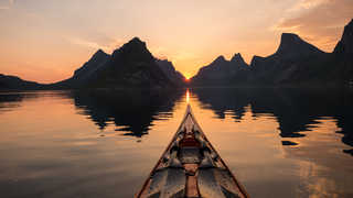 Kayak de mer aux Lofoten, Norvège