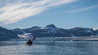Kayak de mer en Arctique en été, Svalbard
