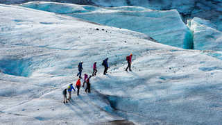 Marche sur le glacier du Vatnajokull