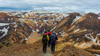 Randonnée sur les montagnes de Landmannalaugar, Islande