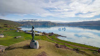 Statue du Viking Leif, Sud Groenland