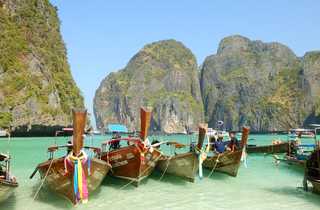 Long Tail Boat sur les plages du sud Thaïlande