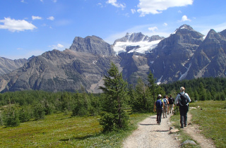 Randonnée jusqu'au col Sentinel, rocheuses canadiennes