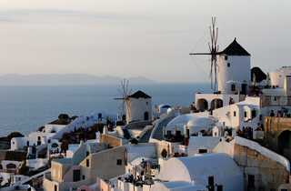 village et moulins de Santorin