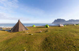 Camping Norvège été, Uttakleiv îles Lofoten