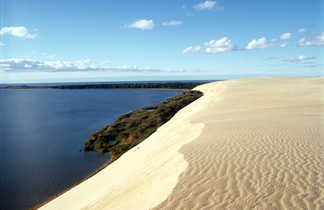 dunes au bord de l'eau en Lituanie