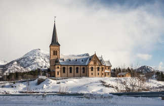 Eglise de Vagan à Kabelvag dans les îles Lofoten