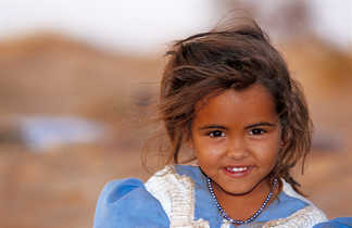 Fillette maure portrait, Mauritanie