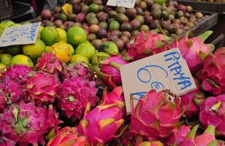 Fruits du marché à Saint Gilles, la Réunion