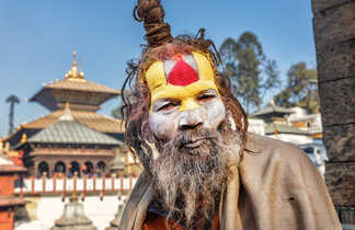 Homme à Katmandou au Népal
