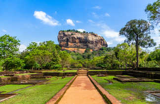 Le site Sigiriya ou rocher du Lion, ancienne forteresse rocheuse, Dambulla, province centrale, Sri Lanka
