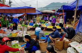 Marché du Hoang Su Phi au Vietnam