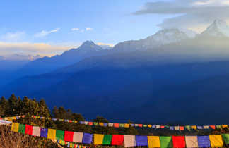 Panorama sur les Annapurna depuis Poon Hill, Népal