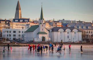 Patin à glace à Reykjavik en Islande