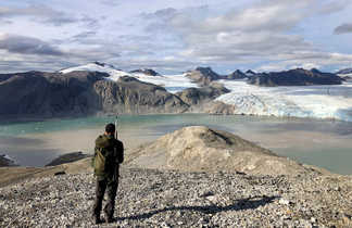 Photo de la baie du roi au Svalbard en Arctique