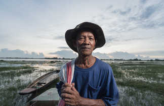 Portrait de pêcheur en Indonésie