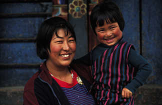 Portrait d'une mère et son enfant Bouthanais