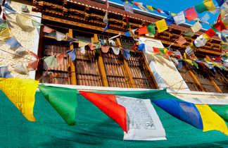 Prayer flags in Alchi