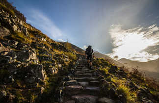 Randonnée au sommet du Ben Nevis en Ecosse au petit matin