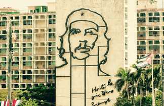 Représentation de Che Guevara sur un immeuble