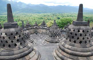 Stupas du temple Borobudur