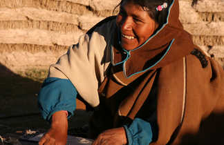 Tissage d'une bolivienne