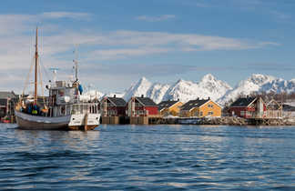 Village des Lofoten en hiver