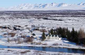 Ville en hiver en Islande